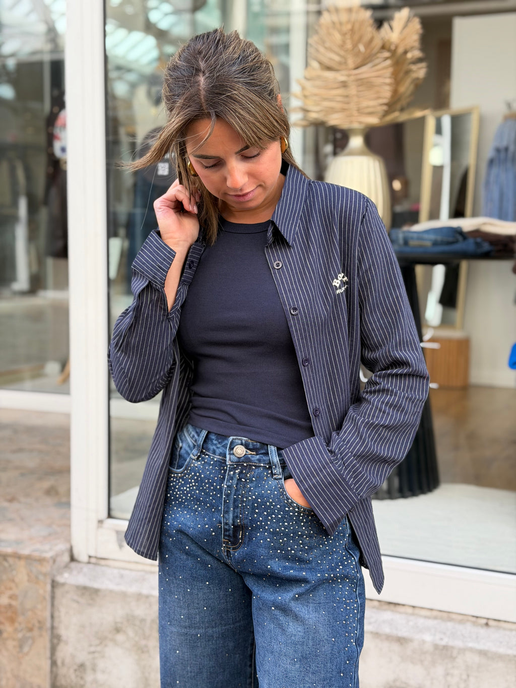 Ensemble chemise top, BONJOUR