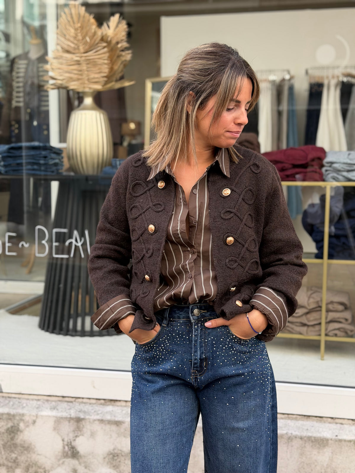 Gilet NORAH officier chocolat