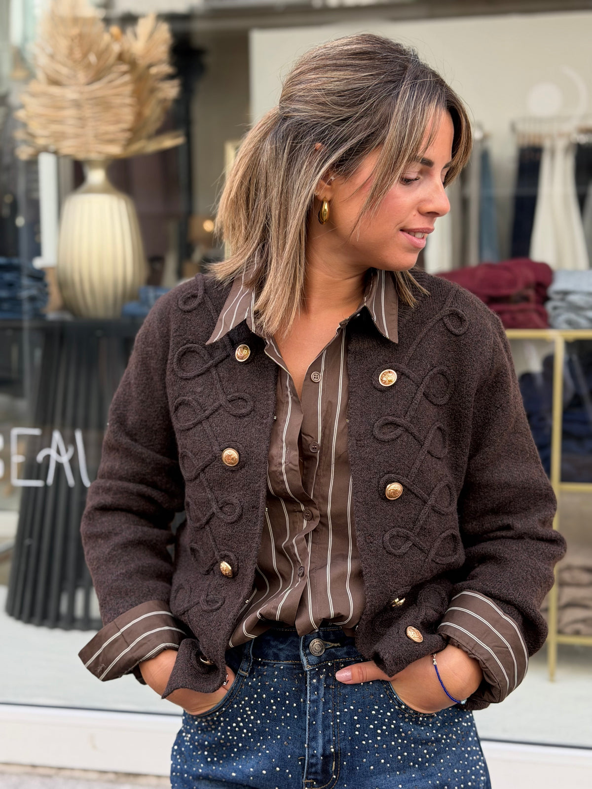 Gilet NORAH officier chocolat