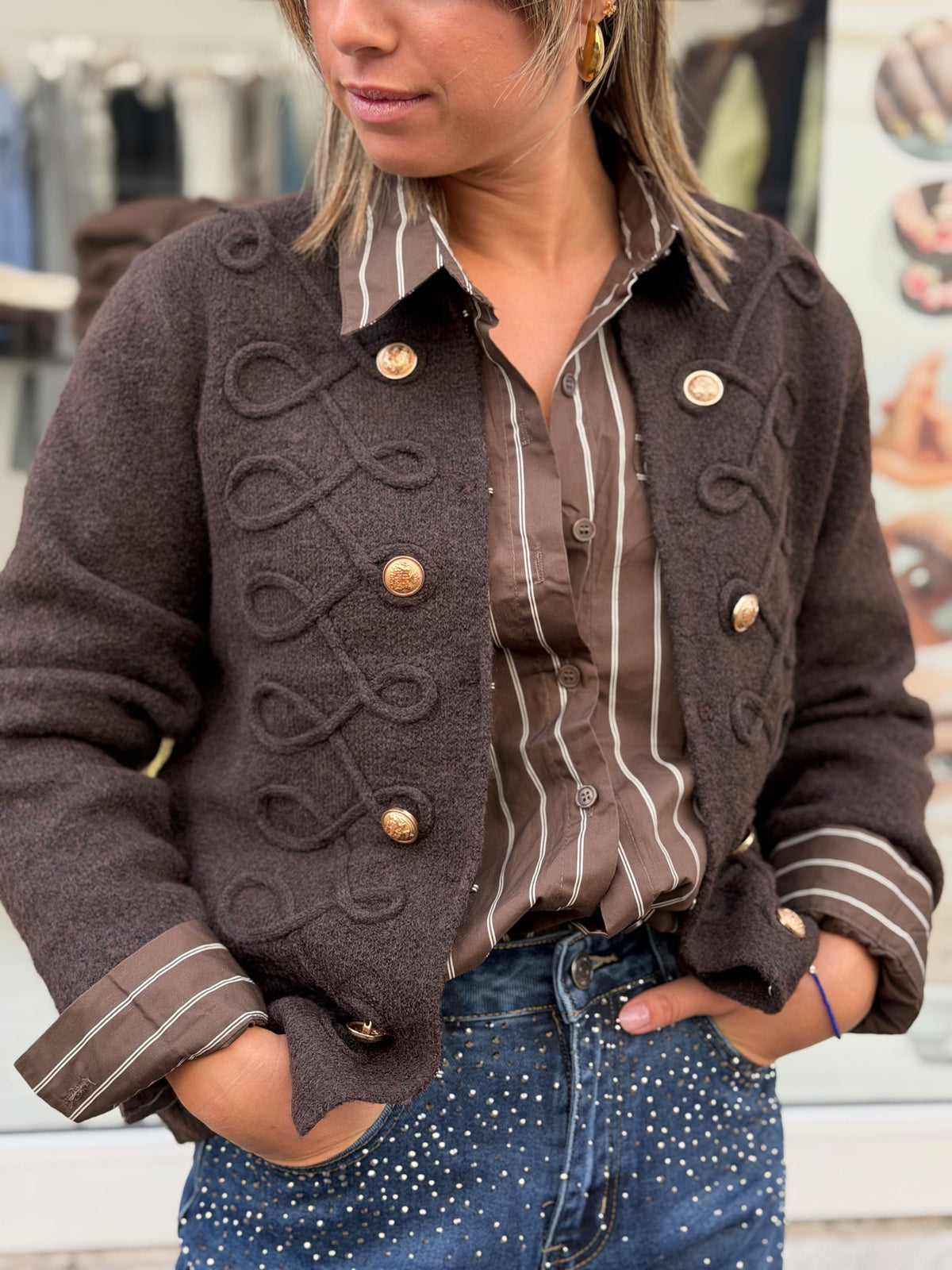 Gilet NORAH officier chocolat