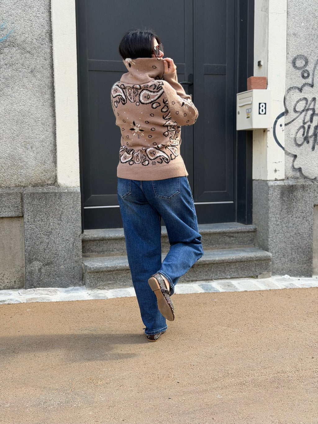 Gilet Bandana taupe