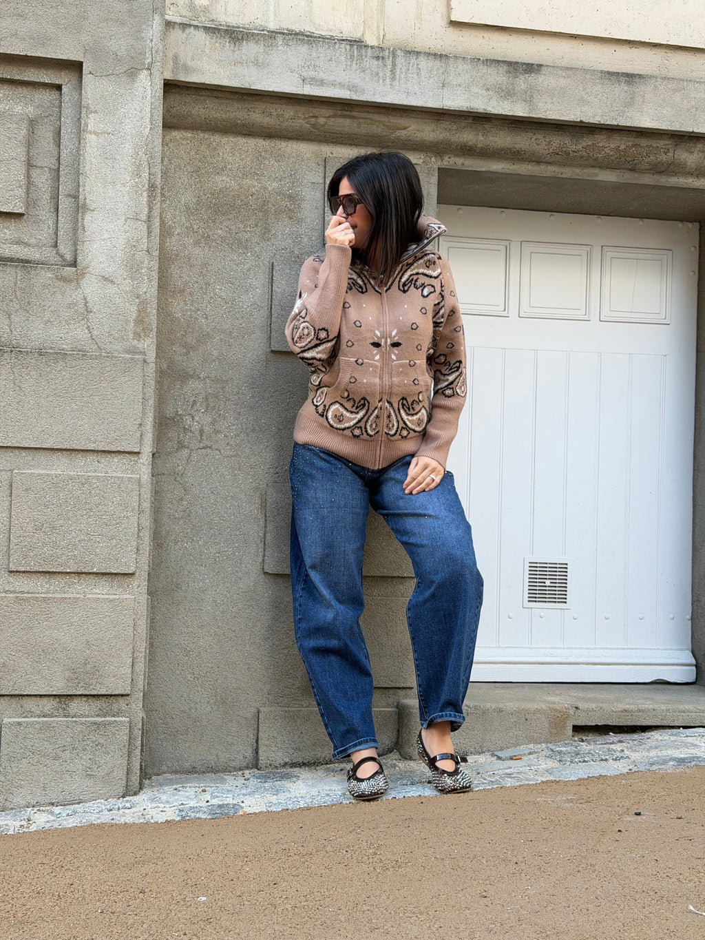 Gilet Bandana taupe