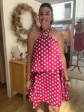 Robe pois fushia