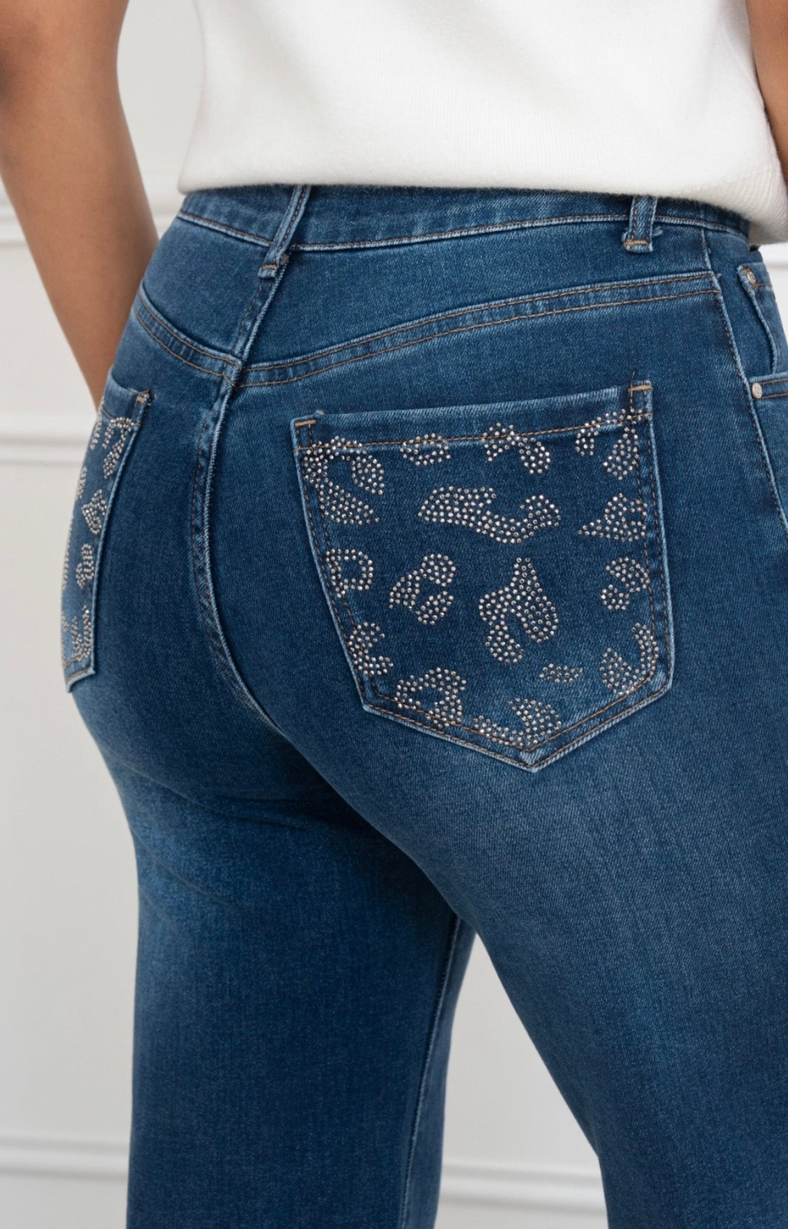 Jean poches leaopard